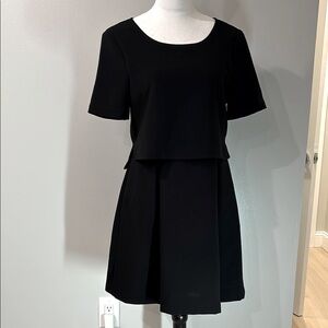 MADEWELL Black Babydoll Tiered Dress size 2